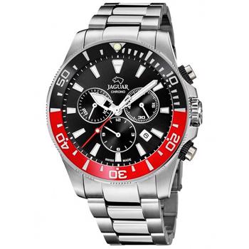 Executive Chronograph Rustfri stål med krans i sort og rød Ronda M5030D Herre ur fra Jaguar, J861_5
